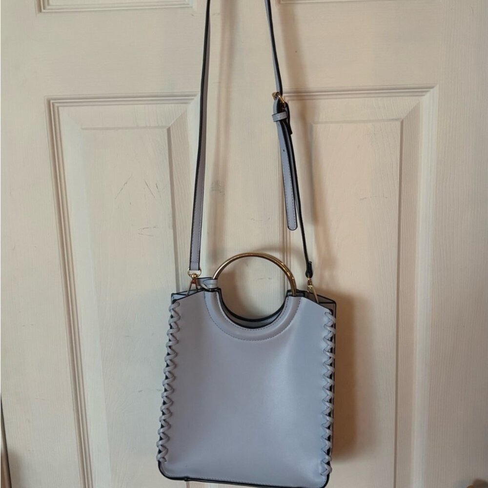 Light Blue Handbag w Gold Accents, Retailed at $50